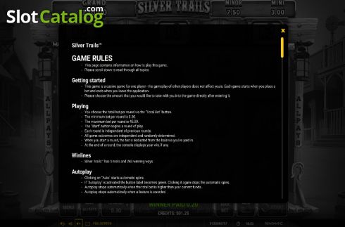 Скрин6. Silver Trails слот