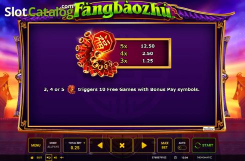 Скрин4. FangBaoZhu слот