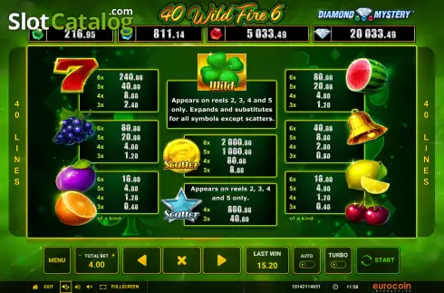 Скрин5. 40 Wild Fire 6 слот