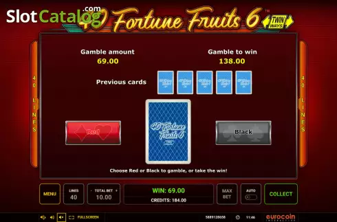 Скрин5. 40 Fortune Fruits 6 слот