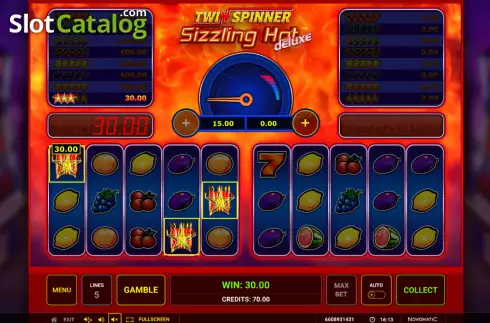 Скрин4. Twin Spinner Sizzling Hot Deluxe слот