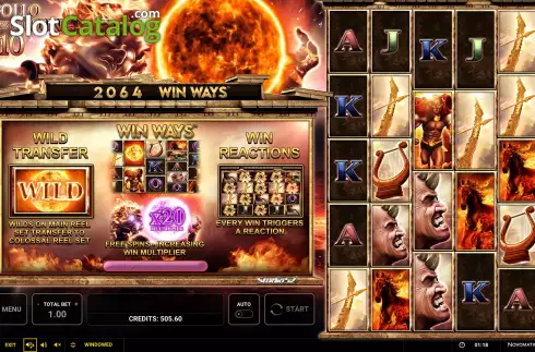 Скрин2. Apollo God Of The Sun 10 Win Ways слот