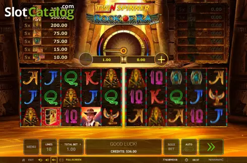 Скрин2. Twin Spinner Book of Ra Deluxe слот