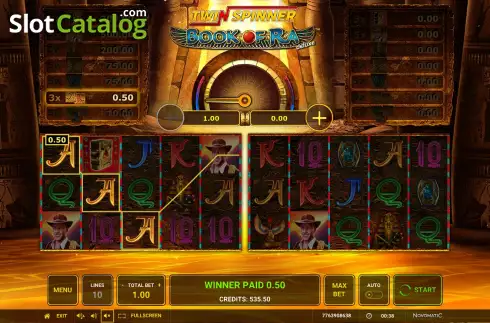 Скрин3. Twin Spinner Book of Ra Deluxe слот