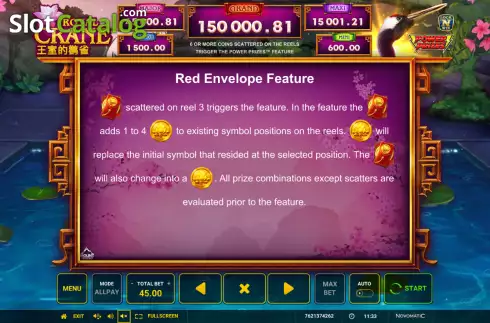 Скрин6. Power Prizes Royal Crane слот