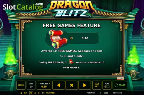 Скрин8. Dragon Blitz (Greentube) слот