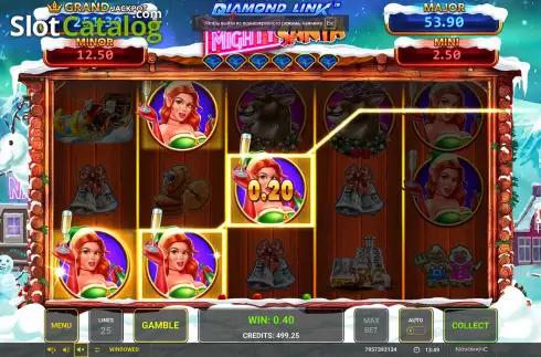 Скрин3. Diamond Link Mighty Santa слот