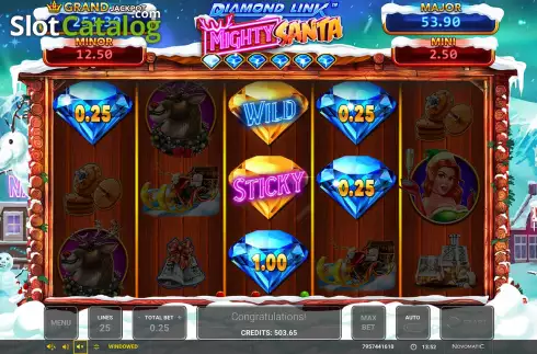 Скрин5. Diamond Link Mighty Santa слот
