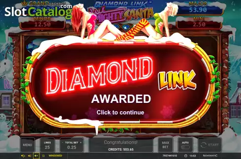 Скрин6. Diamond Link Mighty Santa слот