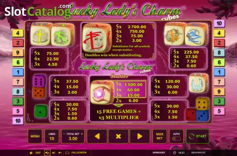 Скрин5. Lucky Lady’s Charm Cubes слот