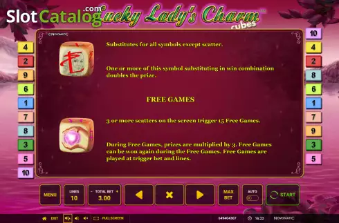 Скрин6. Lucky Lady’s Charm Cubes слот