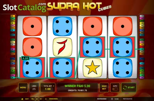 Скрин3. Supra Hot Cubes слот