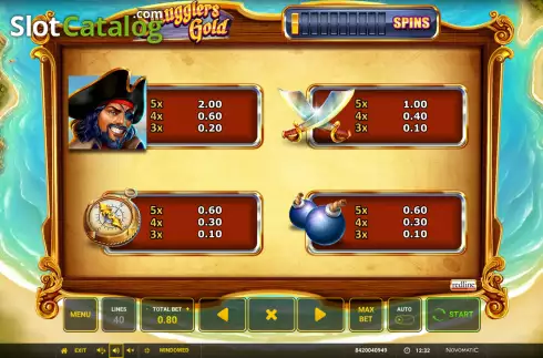 Скрин9. Smuggler's Gold слот