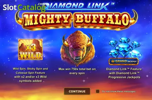 Скрин2. Diamond Link Mighty Buffalo слот