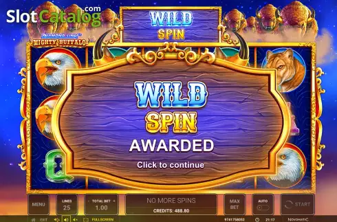 Скрин9. Diamond Link Mighty Buffalo слот