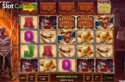 Скрин2. A Fistful of Wilds слот