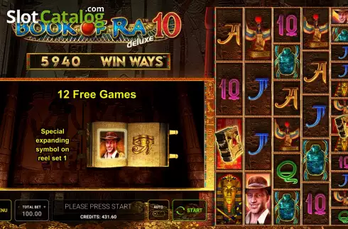 Скрин9. Book of Ra deluxe 10: Win Ways слот