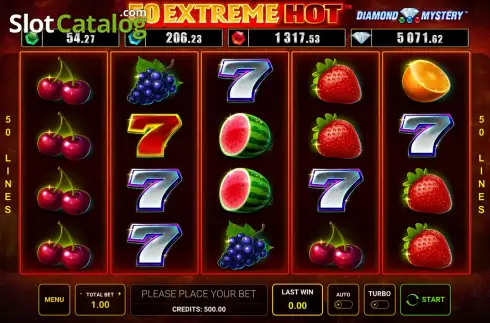 Скрин2. Diamond Mystery 50 Extreme Hot слот