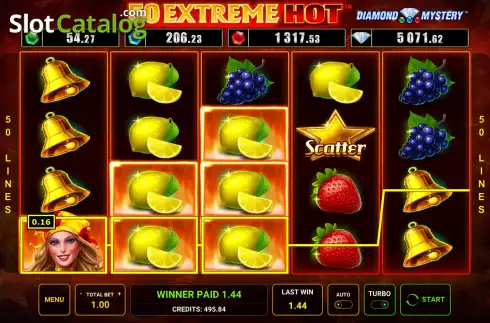 Скрин5. Diamond Mystery 50 Extreme Hot слот
