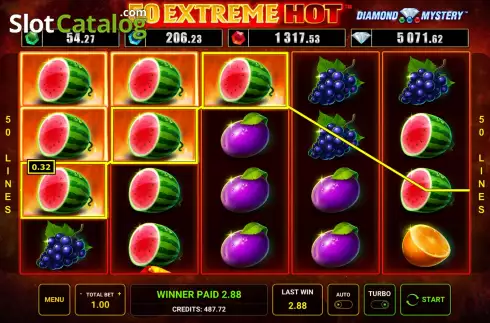 Скрин6. Diamond Mystery 50 Extreme Hot слот