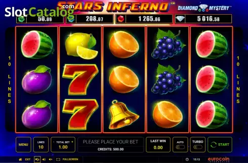 Скрин2. Diamond Mystery Stars Inferno слот