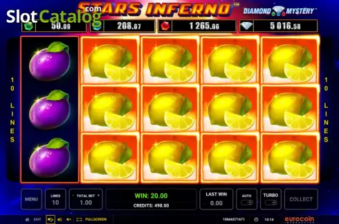 Скрин4. Diamond Mystery Stars Inferno слот