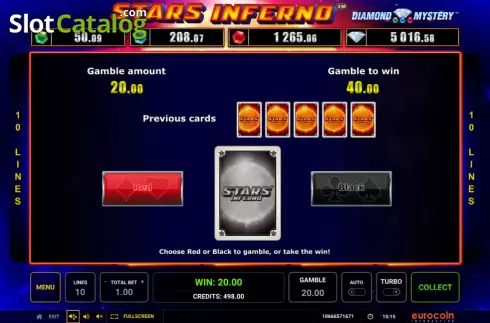 Скрин5. Diamond Mystery Stars Inferno слот