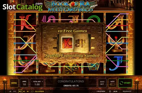 Скрин8. Book of Ra Multi Card Bingo Deluxe слот