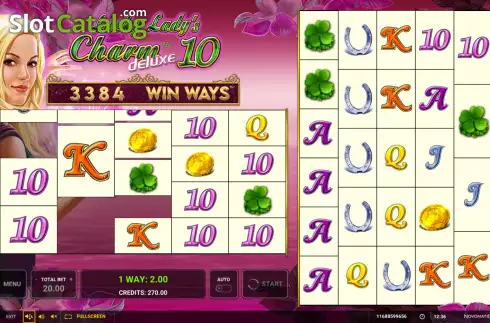 Скрин3. Lucky Ladys Charm Deluxe 10 Win Ways слот