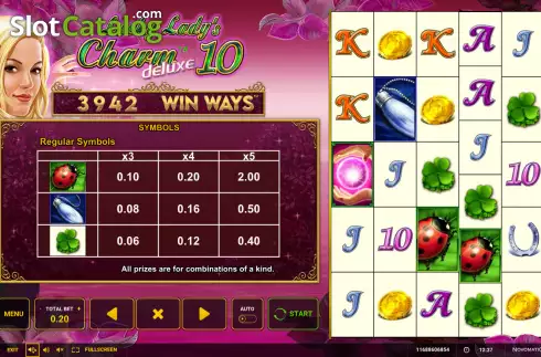 Скрин6. Lucky Ladys Charm Deluxe 10 Win Ways слот