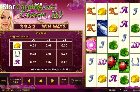 Скрин7. Lucky Ladys Charm Deluxe 10 Win Ways слот