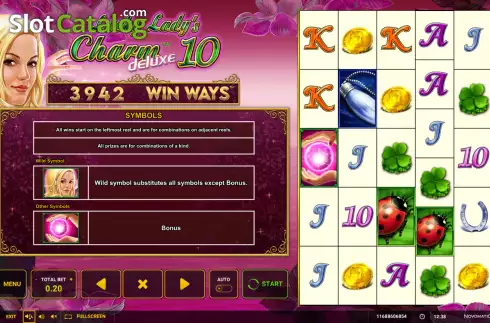 Скрин9. Lucky Ladys Charm Deluxe 10 Win Ways слот