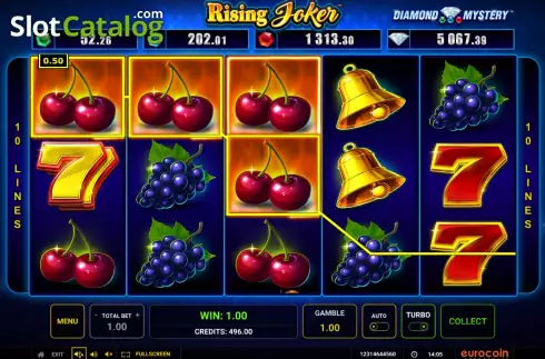 Скрин3. Rising Joker - Diamond Mystery слот