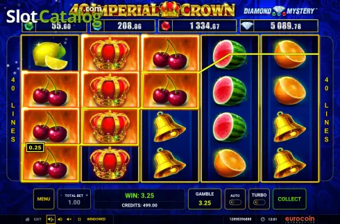 Скрин3. Diamond Mystery 40 Imperial Crown слот