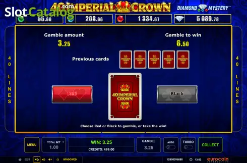 Скрин5. Diamond Mystery 40 Imperial Crown слот