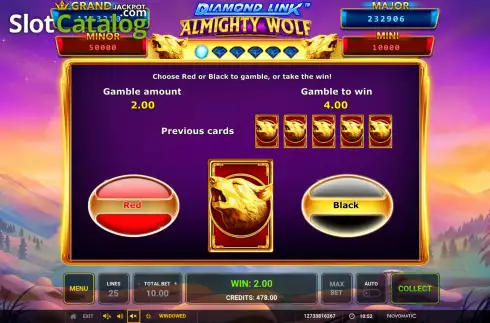 Скрин6. Diamond Link: Almighty Wolf слот