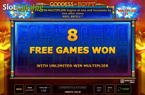 Скрин8. Goddess of Egypt (Greentube) слот