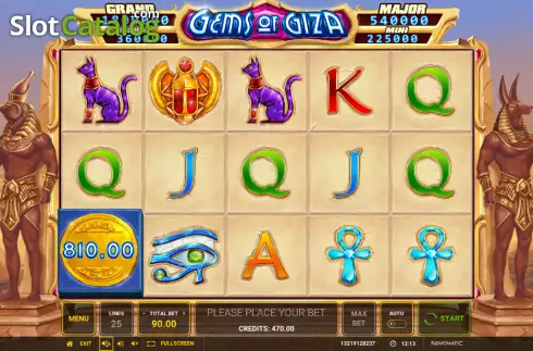 Скрин2. Gems of Giza слот