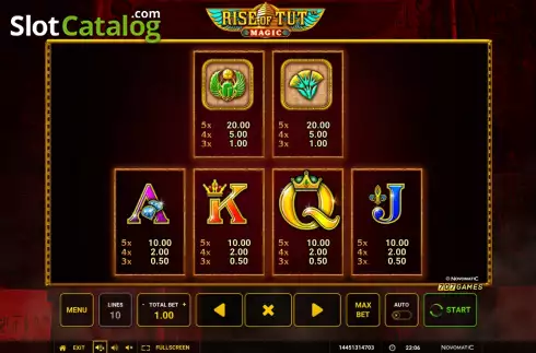 Скрин7. Rise of Tut Magic слот