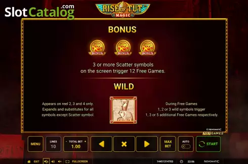 Скрин8. Rise of Tut Magic слот