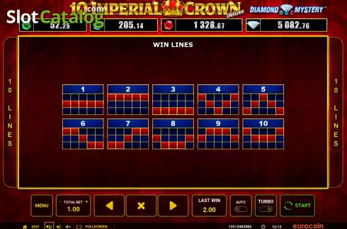 Скрин6. Diamond Mystery 10 Imperial Crown Deluxe слот