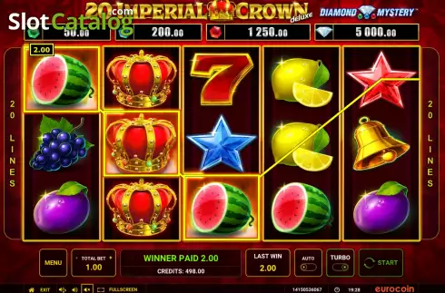 Скрин3. Diamond Mystery 20 Imperial Crown Deluxe слот