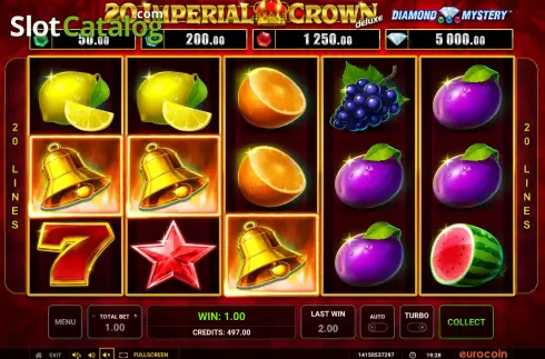 Скрин4. Diamond Mystery 20 Imperial Crown Deluxe слот