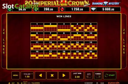 Скрин7. Diamond Mystery 20 Imperial Crown Deluxe слот