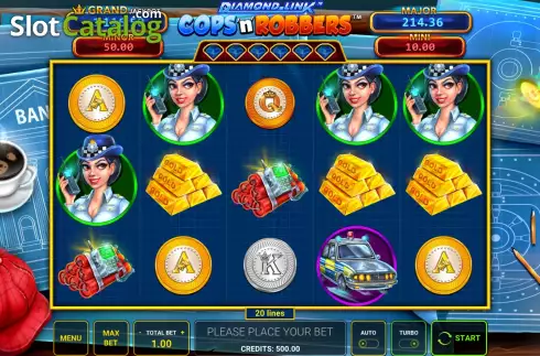 Скрин3. Diamond Link: Cops ‘n’ Robbers слот