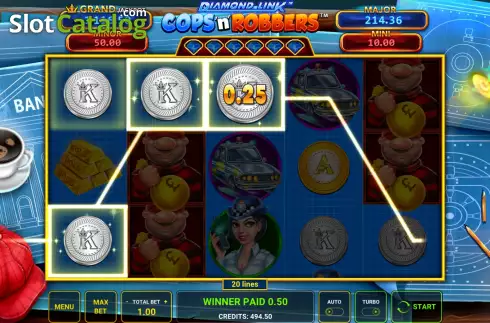 Скрин4. Diamond Link: Cops ‘n’ Robbers слот