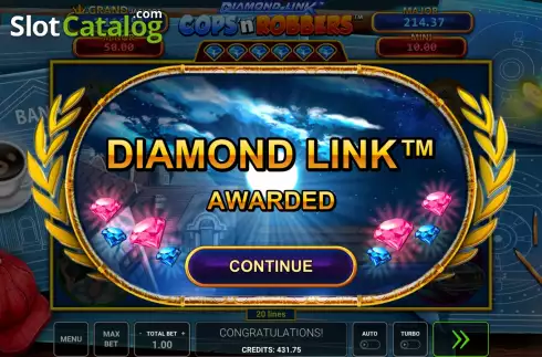 Скрин7. Diamond Link: Cops ‘n’ Robbers слот