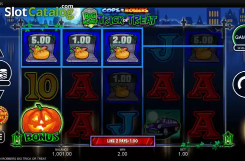 Скрин3. Cops 'n' Robbers Big Money Trick or Treat слот