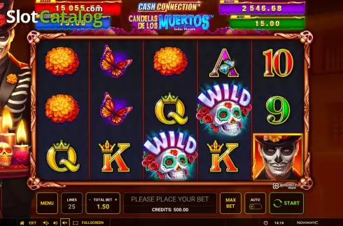 Скрин2. Cash Connection - Candelas de los Muertos - Senor Muerte слот