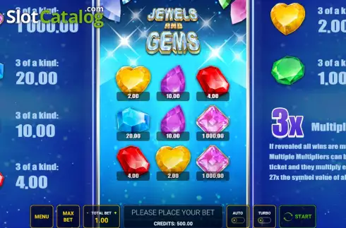 Скрин2. Jewels and Gems слот